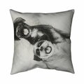 Begin Home Decor 20 x 20 in. Happy Dogs Sketch-Double Sided Print Indoor Pillow 5541-2020-AN186